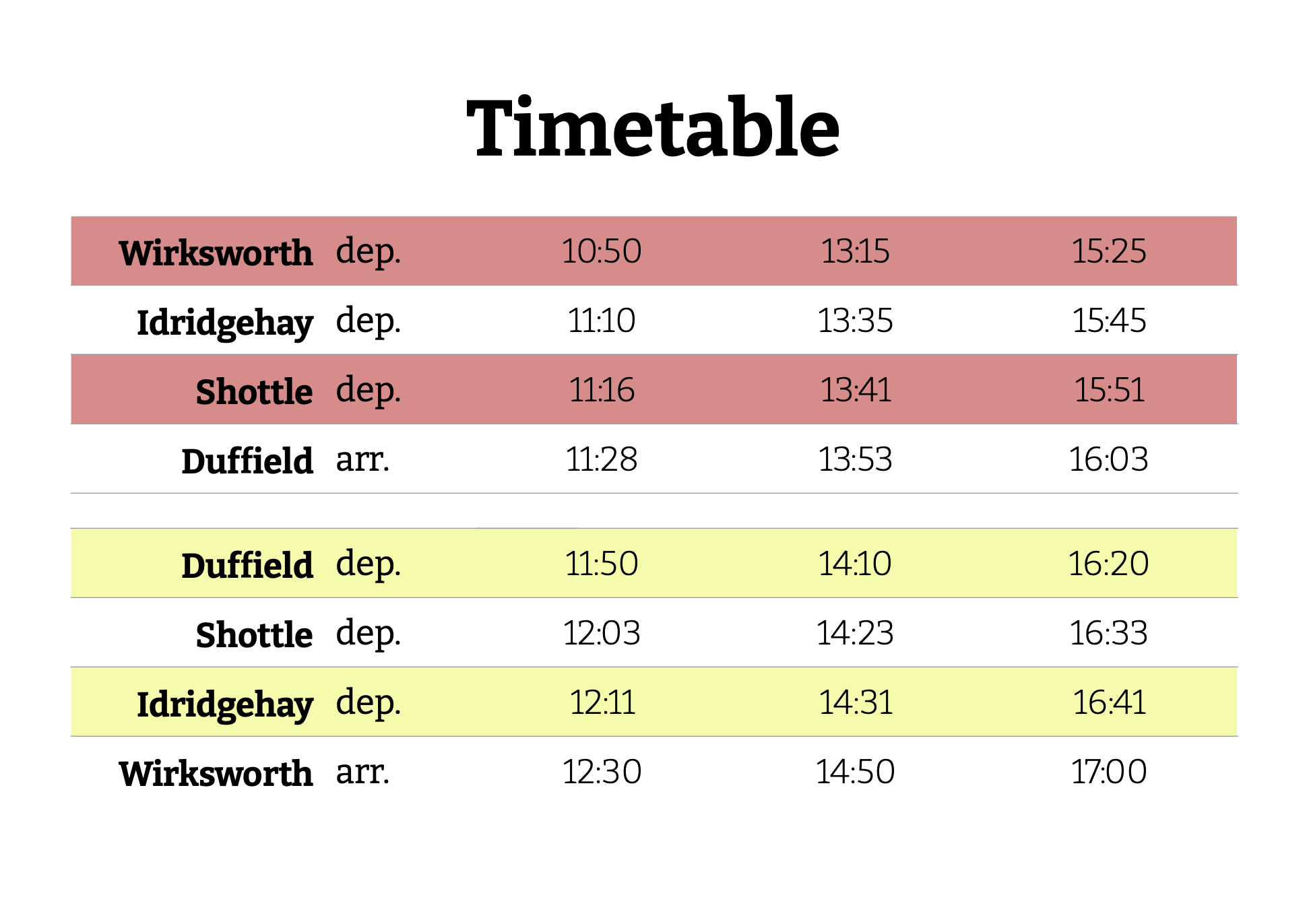 Ecclesbourne Valley Railway calendar